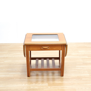 MID CENTURY TEAK SIDE TABLE WITH LEAVES BY G PLAN