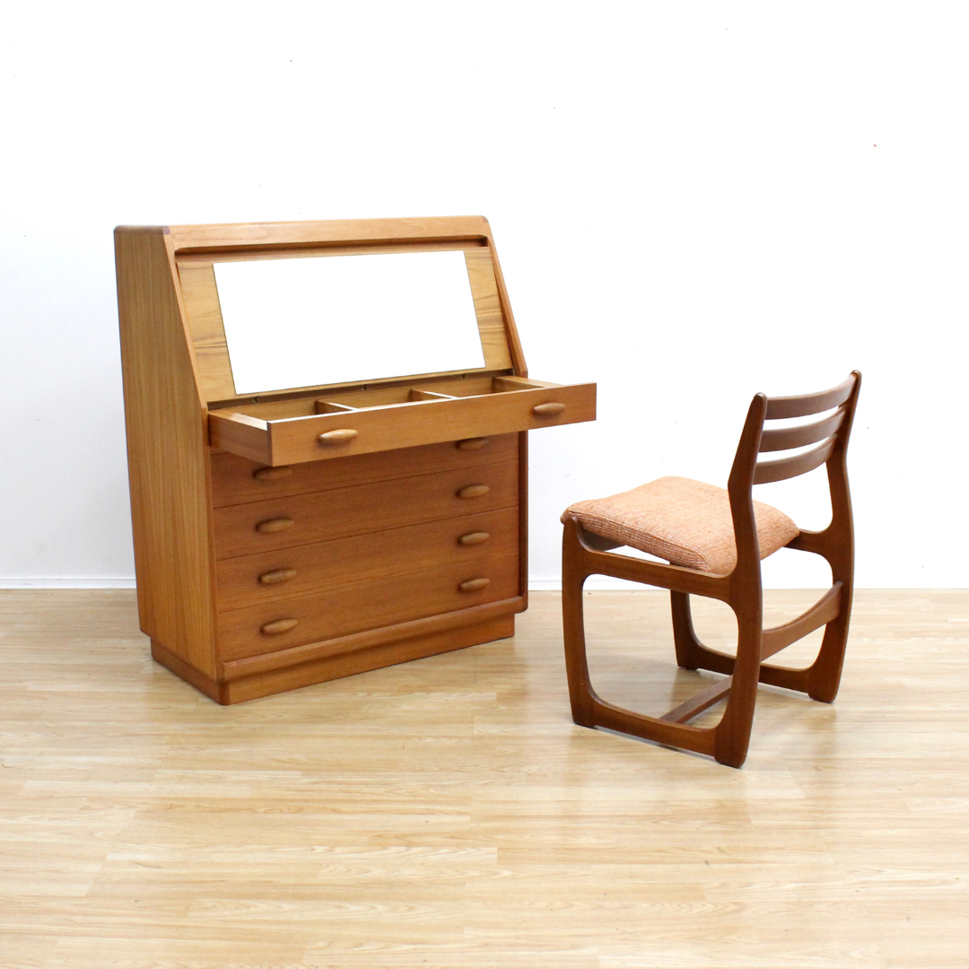 DANISH MODERN TEAK SECRETARY DESK BY BENT MØLLER JØRGENSEN FOR DYRLUND FURNITURE