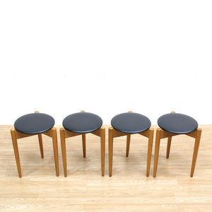 SET OF FOUR MID CENTURY STOOLS BY LEGATE FURNITURE OF SCOTLAND