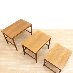 MID CENTURY DANISH TEAK NEST OF TABLES