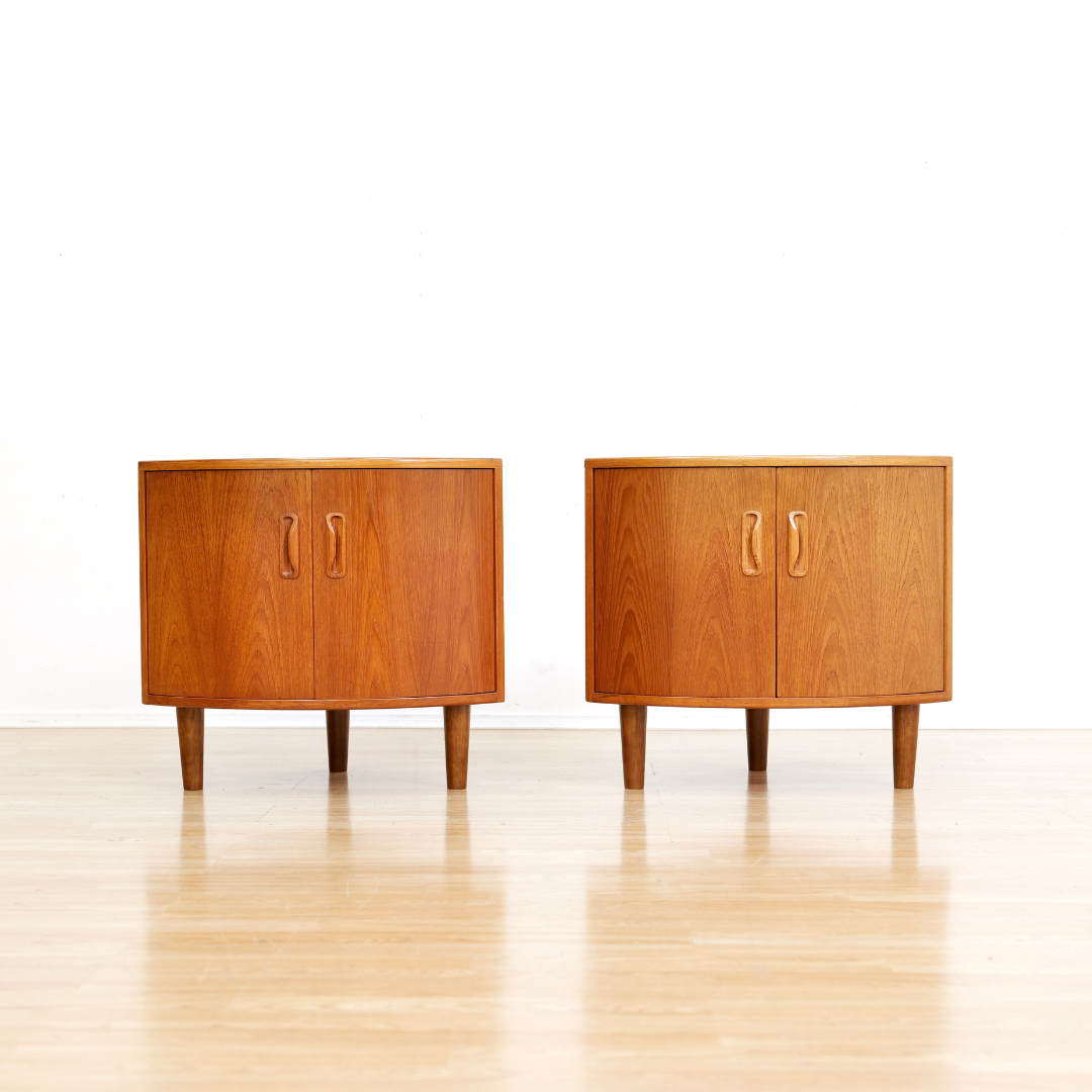 Pair of Teak Corner Cabinet Nightstands by G Plan
