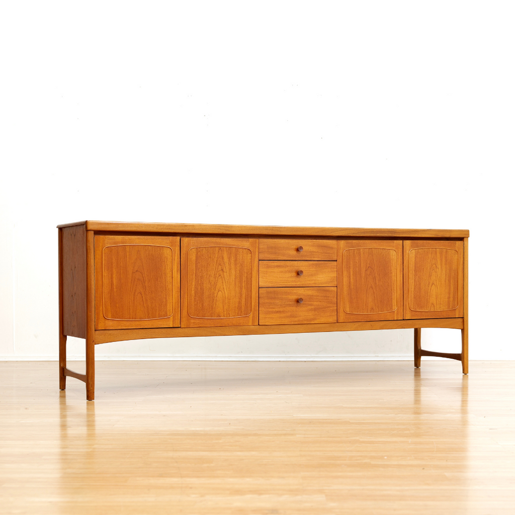 MID CENTURY TEAK CREDENZA BY NATHAN FURNITURE