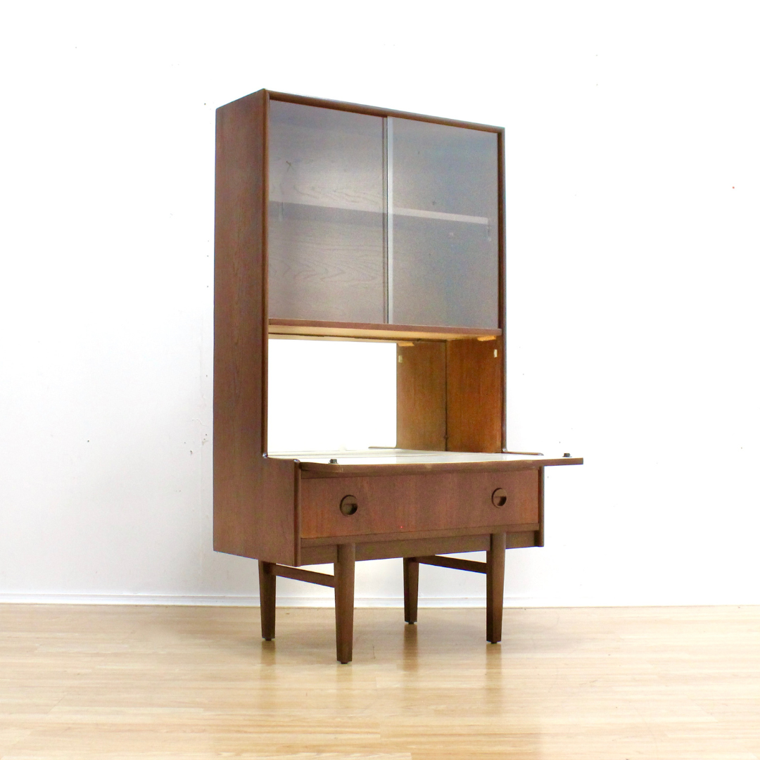 MID CENTURY CHINA DISPLAY CABINET BY TURNIDGE OF LONDON