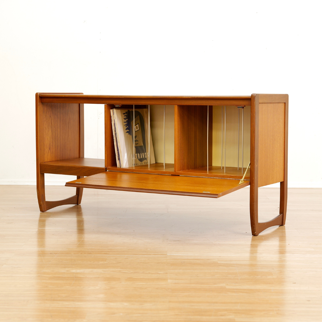 Reserved Mid Century Teak Vinyl Record Media Unit