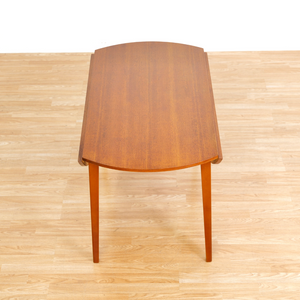 MID CENTURY DROP LEAF DINING TABLE AND FOUR CHAIRS