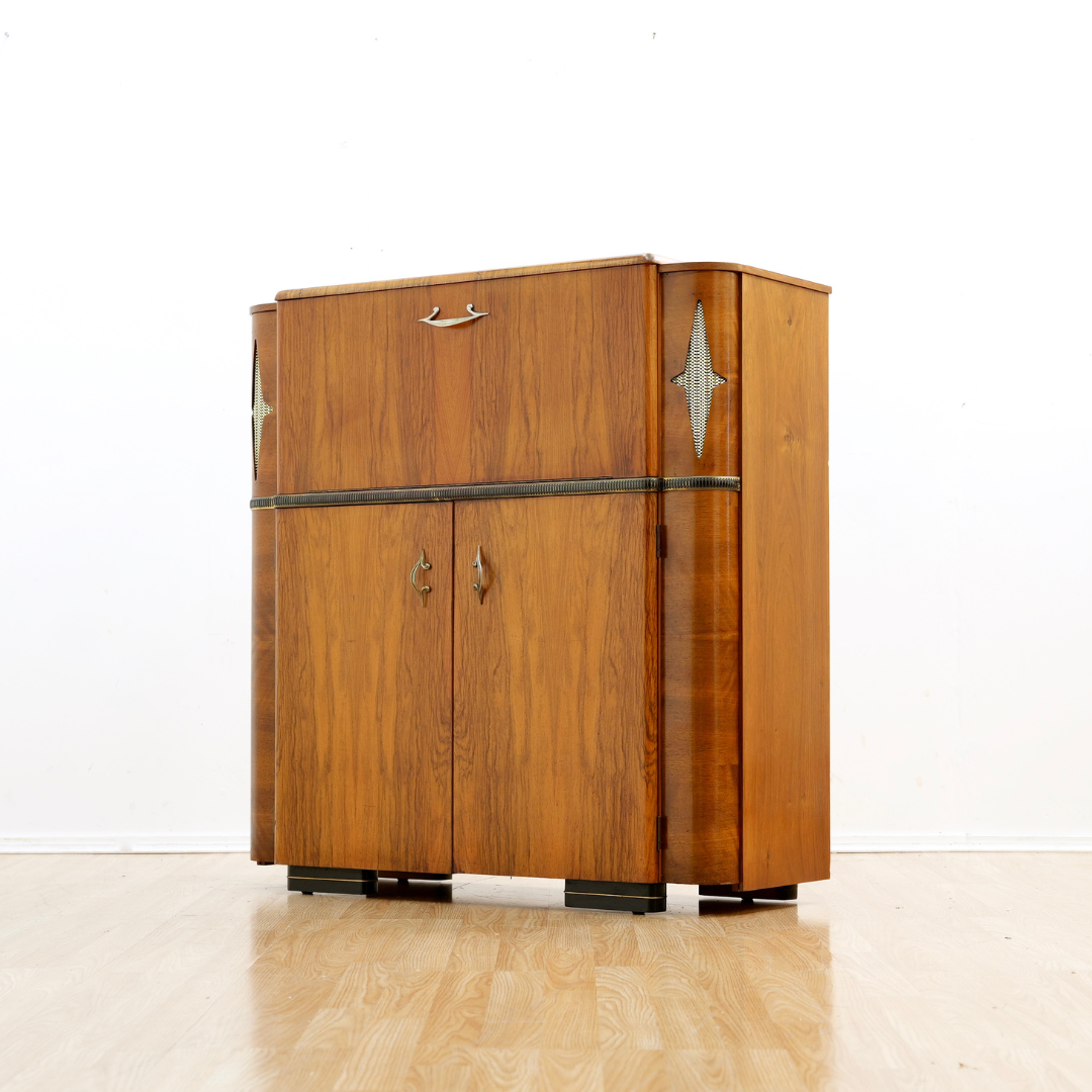 1950S ENGLISH DRY BAR LIQUOR CABINET BY VALIDITY OF LONDON