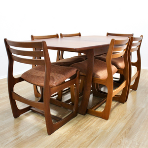 MID CENTURY DINING TABLE & CHAIRS BY PORTWOOD FURNITURE