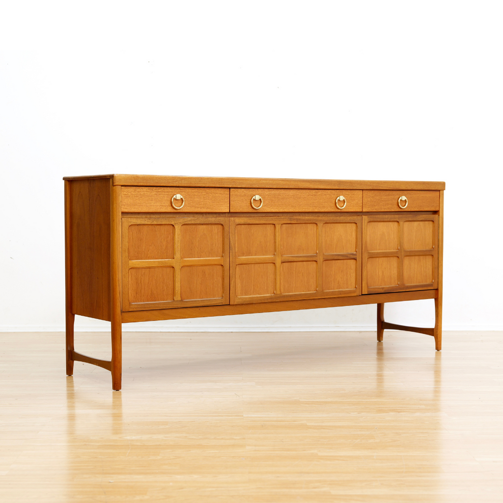 MID CENTURY TEAK CREDENZA BY NATHAN FURNITURE