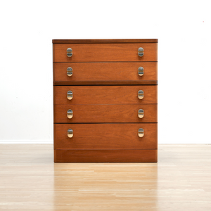 TALL MID CENTURY TEAK DRESSER BY STAG FURNITURE