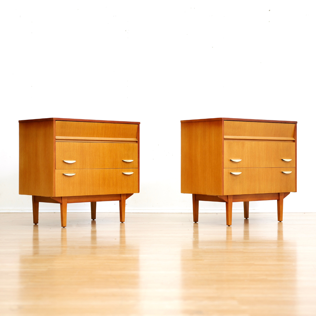 PAIR OF MID CENTURY NIGHTSTANDS BY SYMBOL FURNITURE