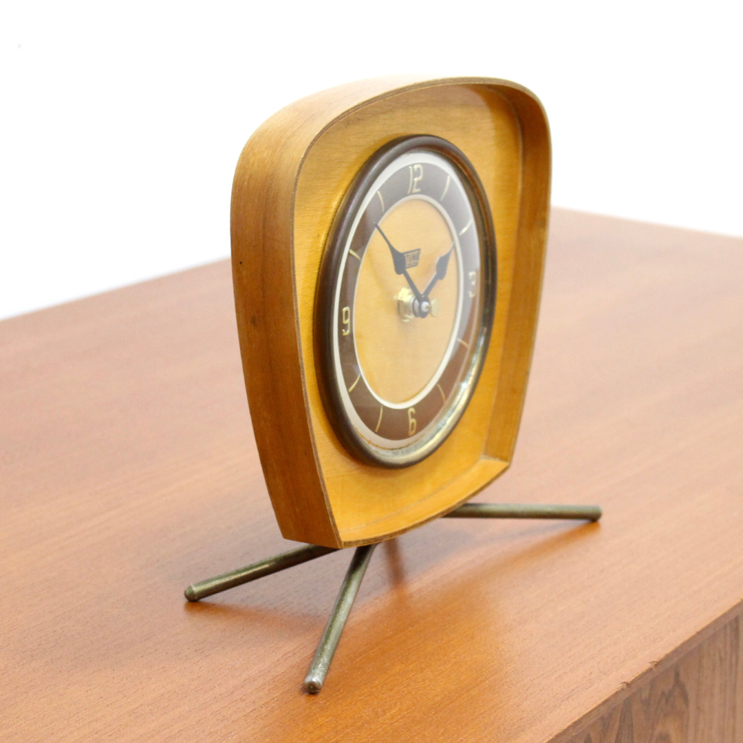 MID CENTURY MANTLE CLOCK BY FORTUNA