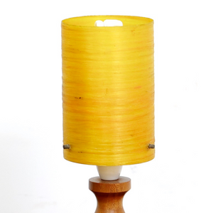 TEAK 1960S DANISH LAMP AND FIBERGLASS SHADE