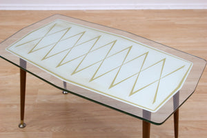 VINTAGE 1960S MIRRORED ATOMIC COFFEE TABLE