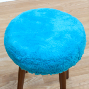 PAIR OF MID CENTURY FAUX FUR STOOLS