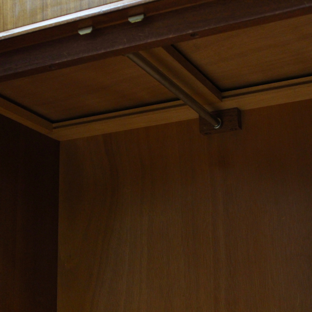 MID CENTURY ARMOIRE COAT CLOSET BY E GOMME