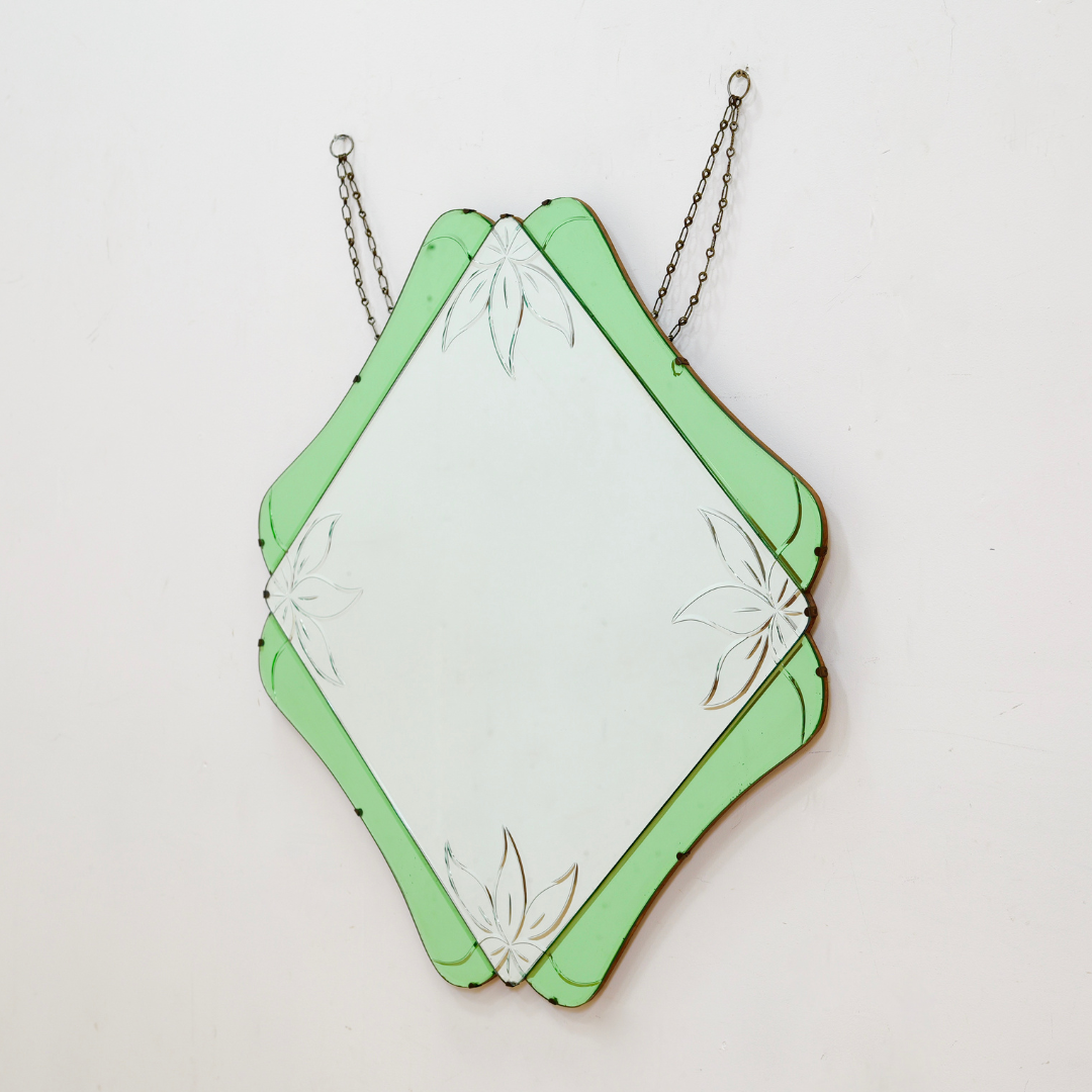 1930s English Art Deco Wall Mirror