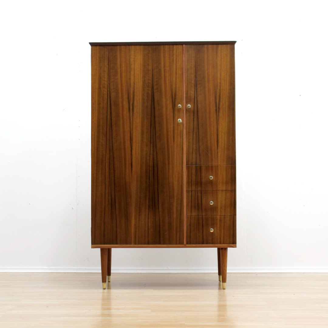 MID CENTURY ARMOIRE COAT CLOSET BY UNIFLEX FURNITURE