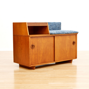 MID CENTURY ENTRYWAY BENCH IN TEAK BY CHIPPY HEATH