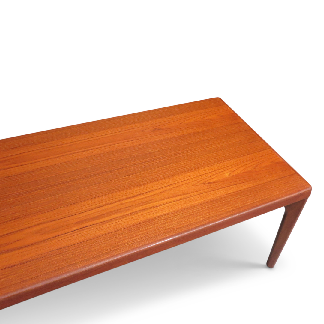 LARGE MID CENTURY DANISH TEAK COFFEE TABLE BY VEJLE STOLE