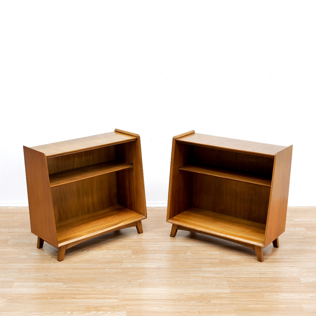 PAIR OF SMALL MID CENTURY BOOKCASES