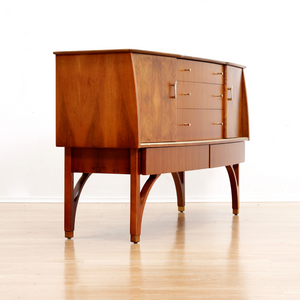 MID CENTURY WALNUT BUFFET CREDENZA BY BEAUTILITY FURNITURE