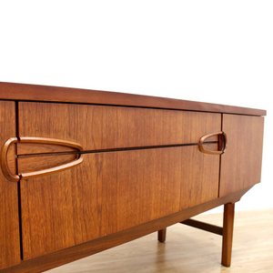 MID CENTURY SIX DRAWER TEAK CREDENZA DRESSER BY REMPLOY