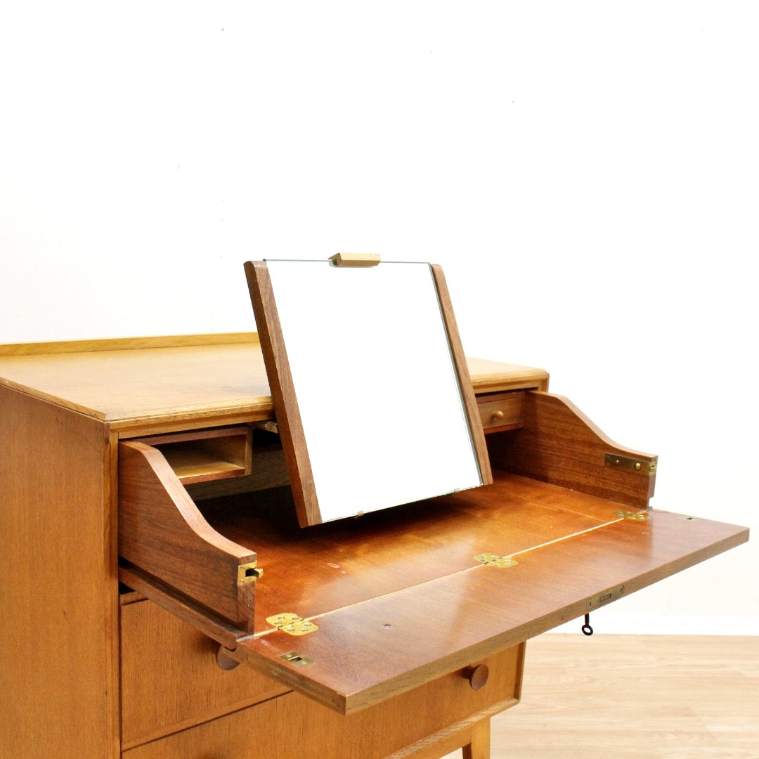 Mid Century Oak Vanity Dresser by Meredew