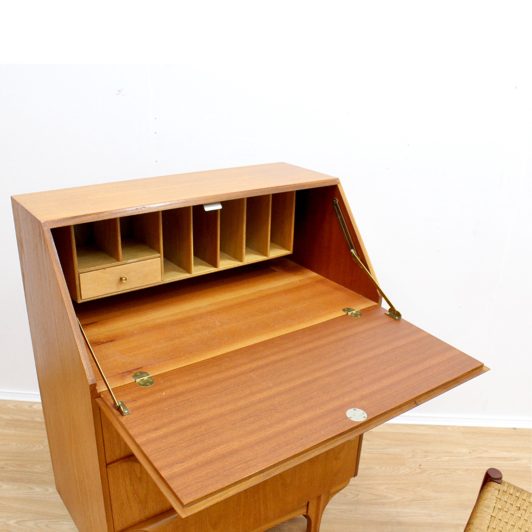 MID CENTURY SECRETARY DESK BUREAU BY SUTCLIFFE OF TODMORDEN