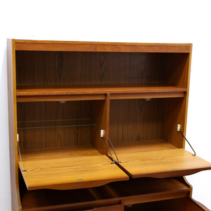 1960S DANISH MODERN TEAK BOOKCASE WALL UNIT