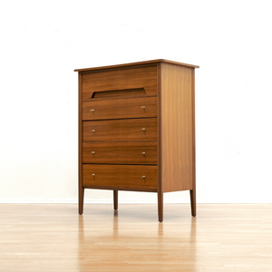 LARGE MID CENTURY TALLBOY DRESSER BY A. YOUNGER LTD