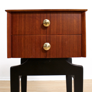 VINTAGE 1960S NIGHTSTAND IN TOLA & BLACK