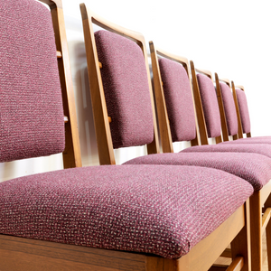 SET OF SIX MID CENTURY DINING CHAIRS BY ALFRED COX