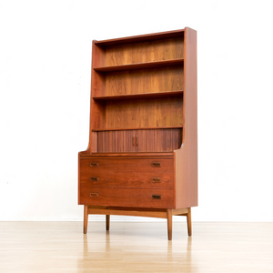 MID CENTURY DANISH SECRETARY DESK BY JOHANNES SORTH FOR BORNHOLM MOBELFABRIK