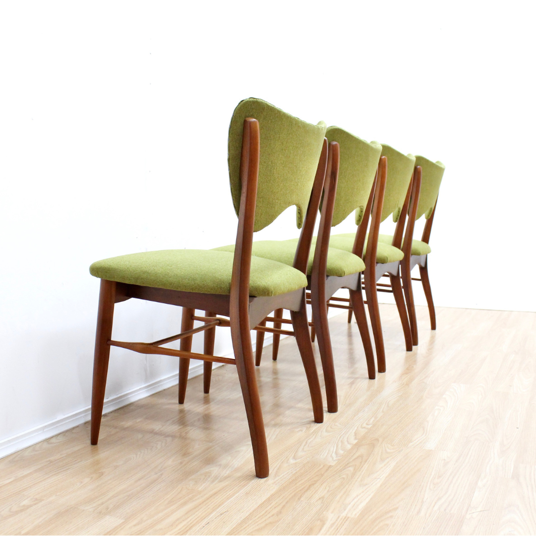 SET OF FOUR MID CENTURY DINING CHAIRS BY VANSON FURNITURE