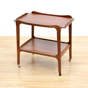 MID CENTURY TEAK BAR CART BY REMPLOY