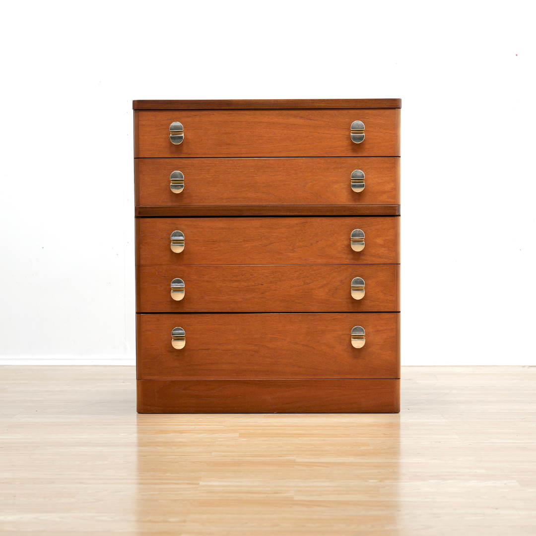 Tall Mid Century Teak Dresser by Stag Furniture
