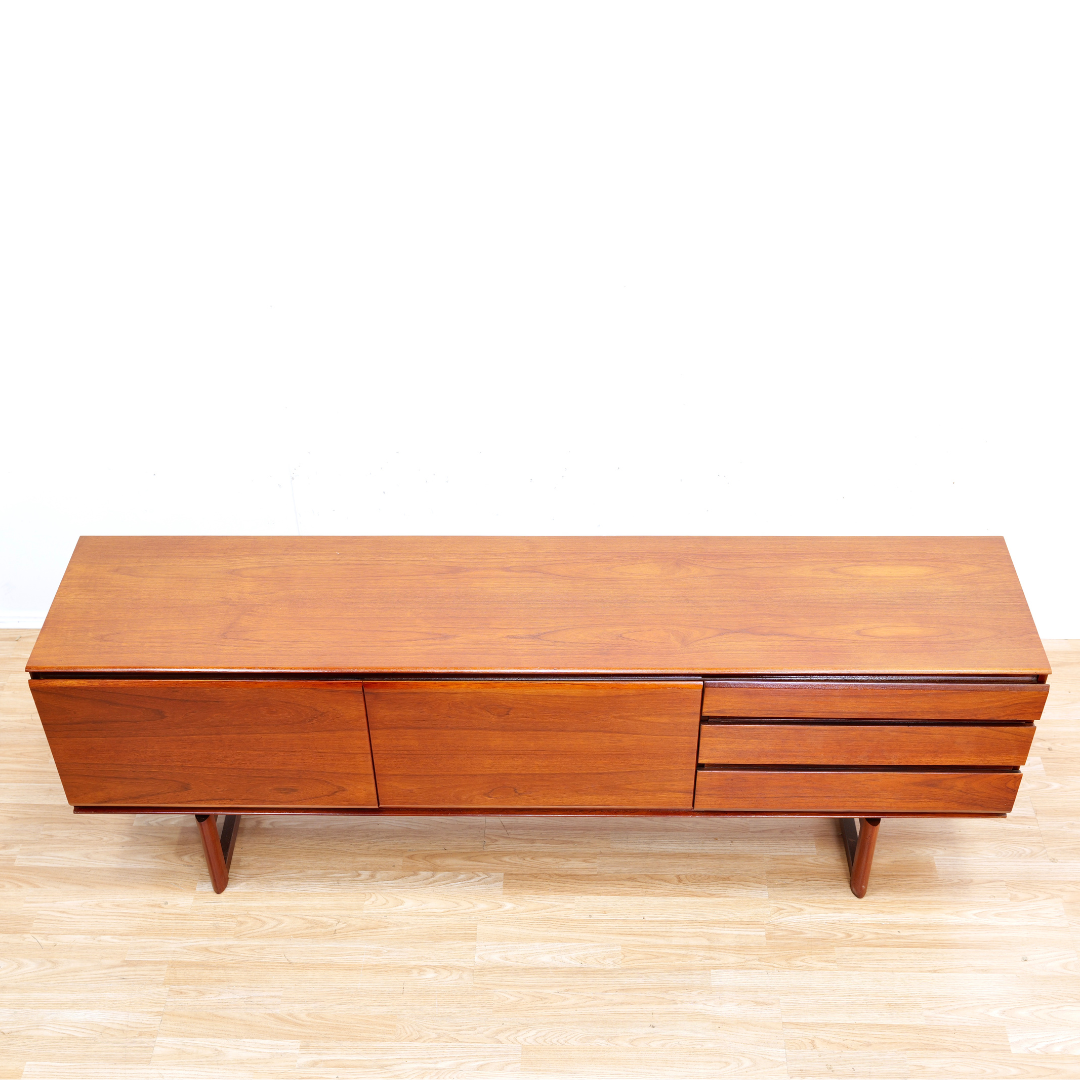 MID CENTURY TEAK CREDENZA BY WHITE & NEWTON