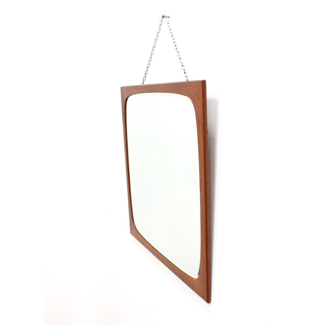 MID CENTURY DANISH TEAK MIRROR BY CLARK EATON