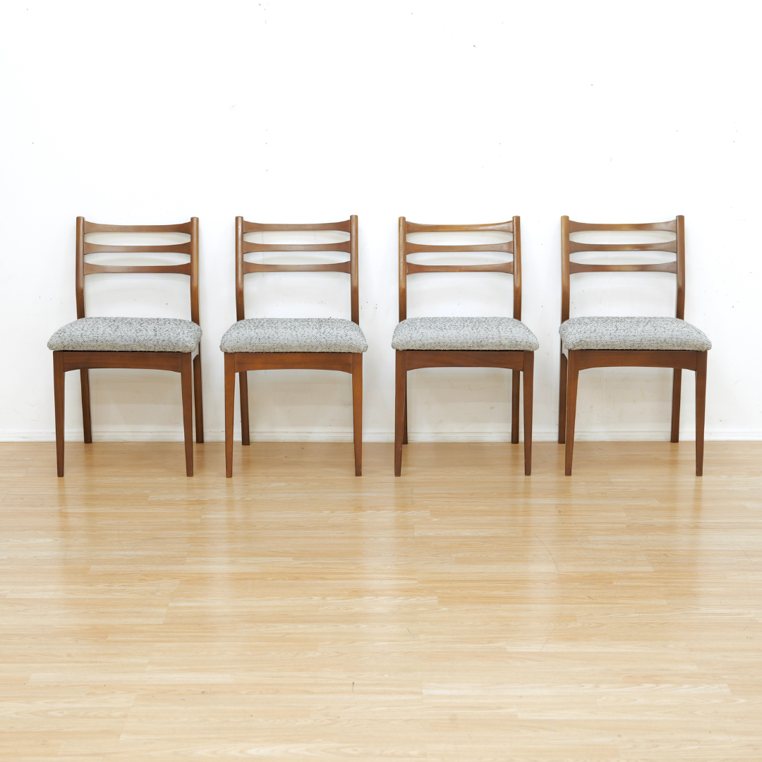 Set of Four Mid Century Dining Chairs by Elliots of Newbury