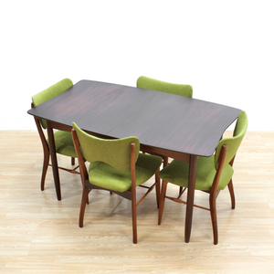 MID CENTURY DINING TABLE & CHAIR SET BY VANSON FURNITURE