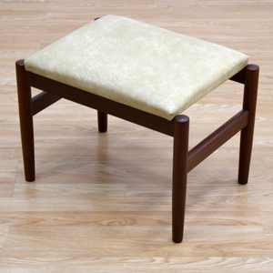 VINTAGE DANISH MODERN VANITY STOOL BY HUGO FRANDSEN FOR SPOTTRUP MOBLER