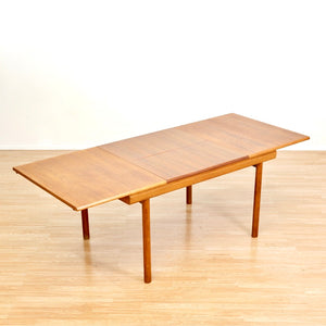 1960S EXTENDING TEAK DINING TABLE BY WHITE & NEWTON