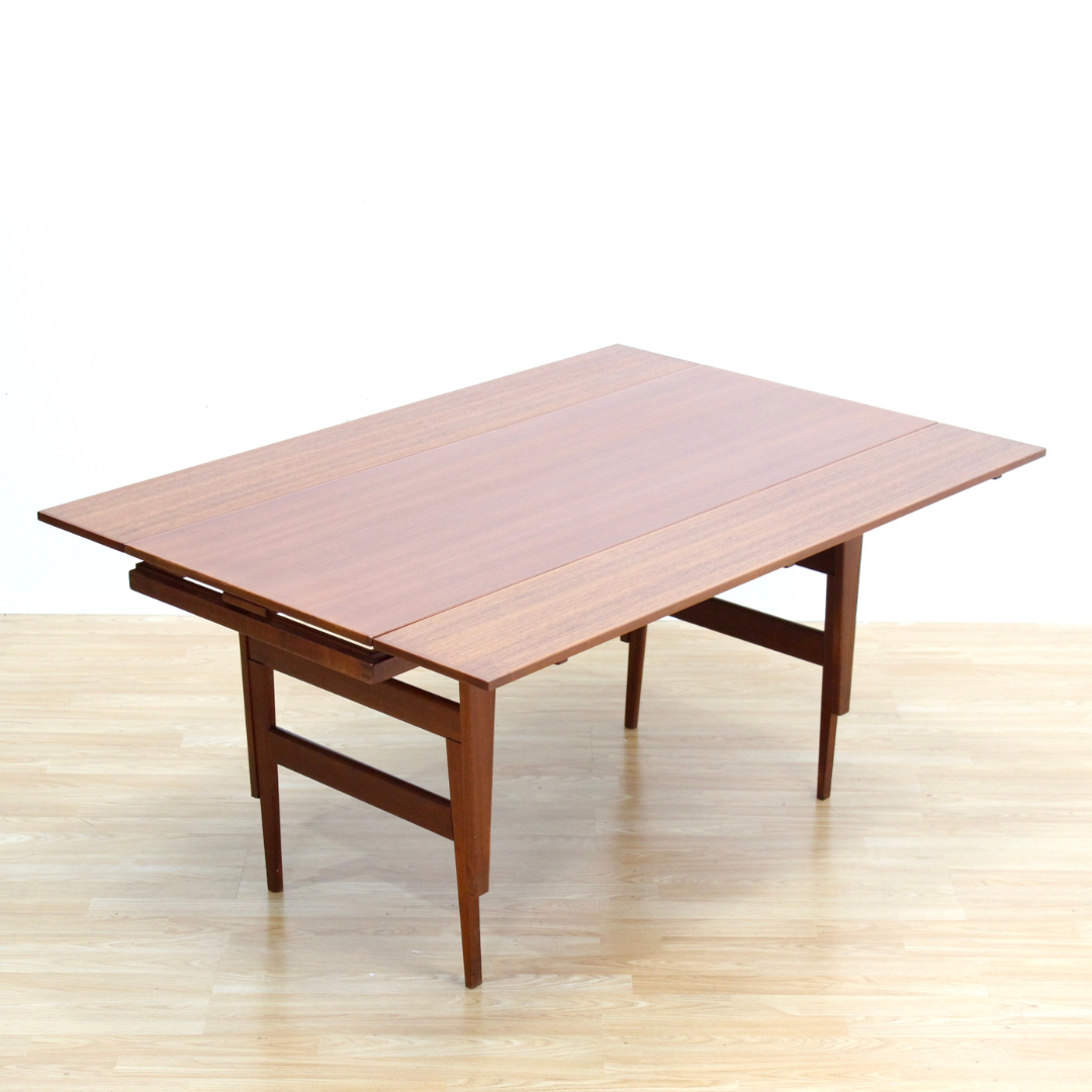 DANISH MODERN ELEVATION COFFEE / DINING TABLE IN TEAK BY TRIOH OF DENMARK