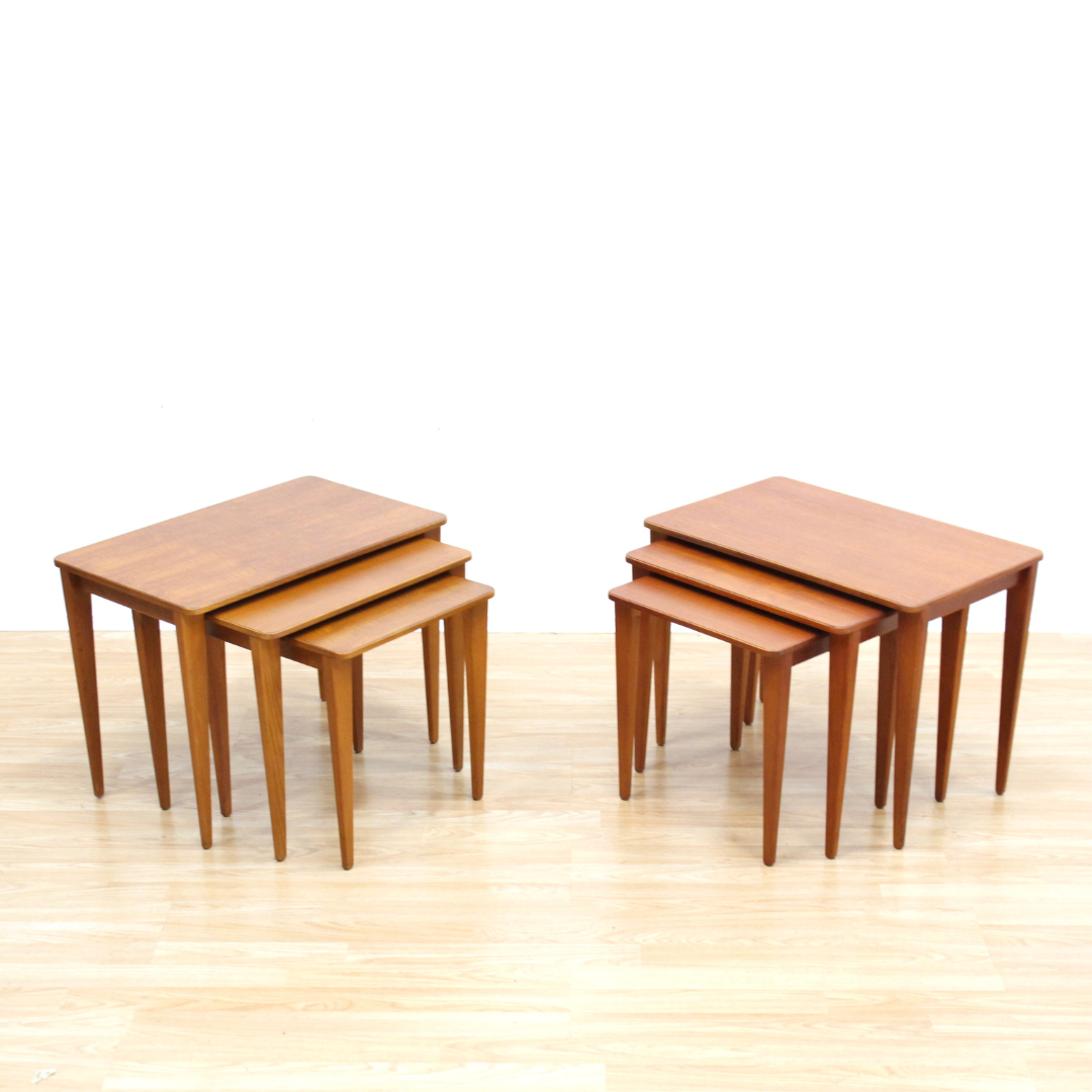 PAIR OF MID CENTURY NESTING SIDE TABLES BY GORDON RUSSELL