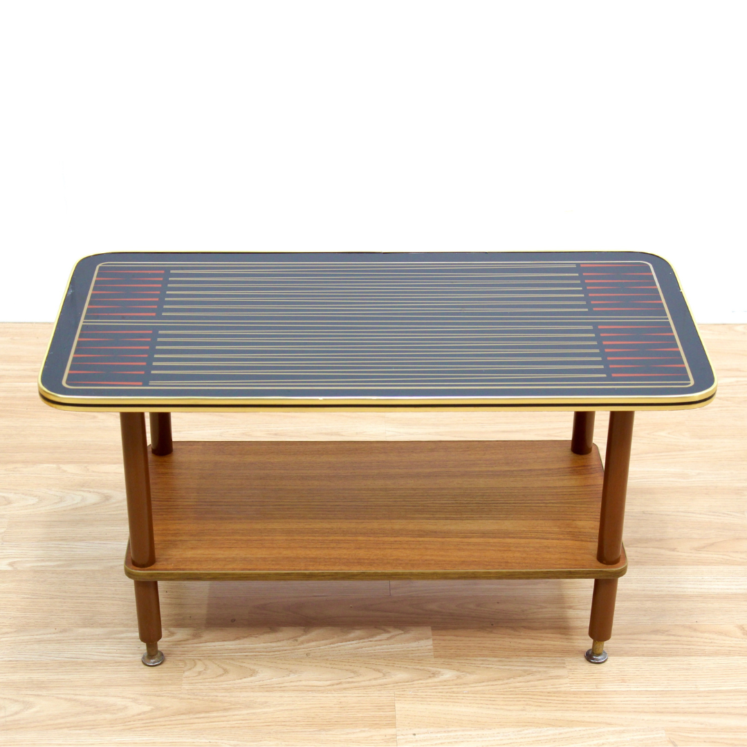 MID CENTURY ATOMIC BACKGAMMON COFFEE TABLE