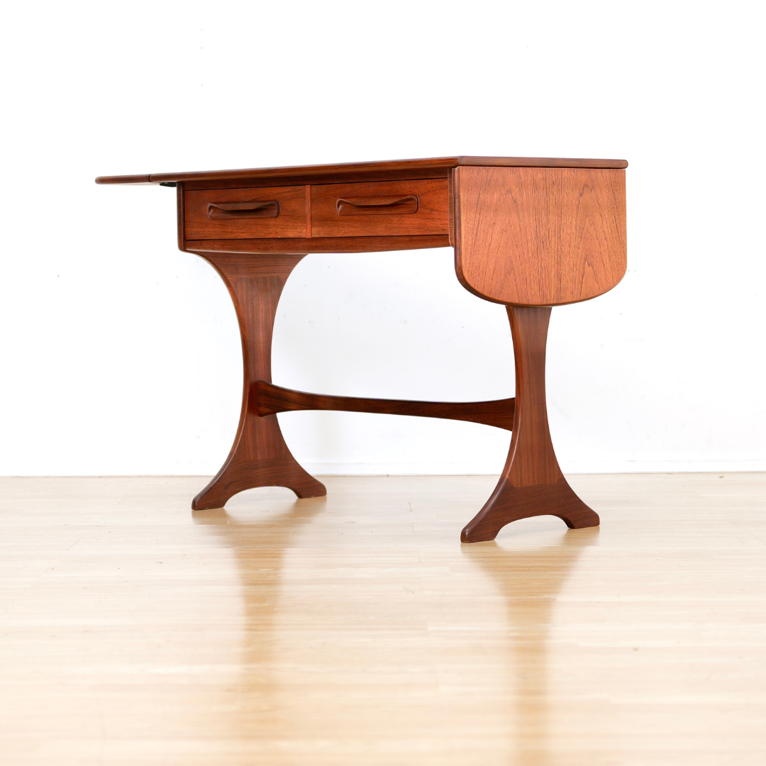 MID CENTURY TEAK DROP LEAF CONSOLE  BY G PLAN
