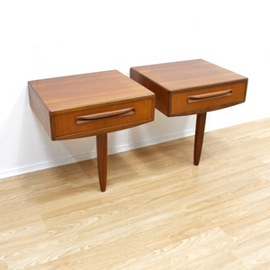 MID CENTURY TEAK NIGHTSTANDS BY VB WILKINS FOR G PLAN