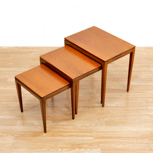 SET OF 1960S DANISH MODERN NESTING TABLES