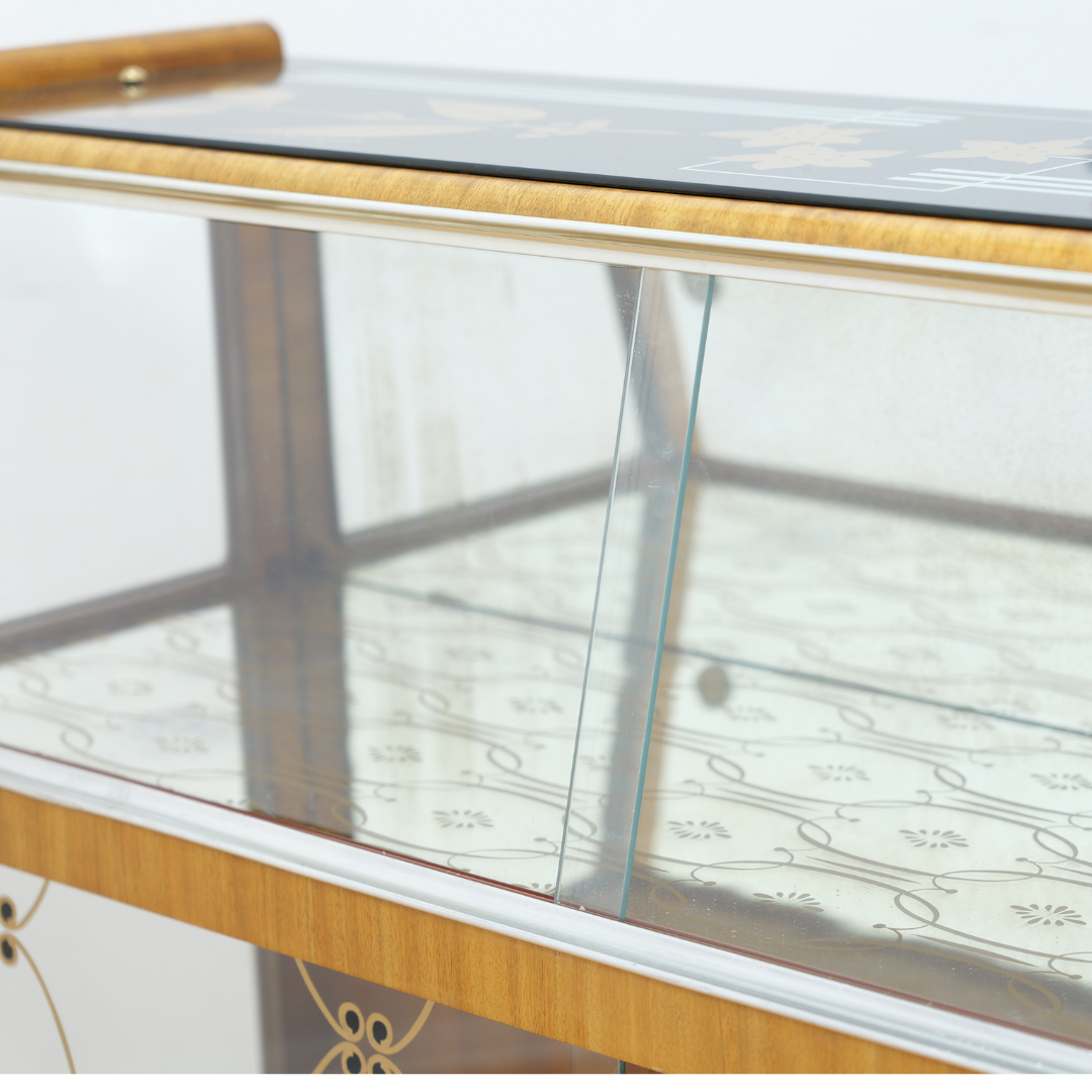 Vintage 1950s Atomic Curio Display Cabinet