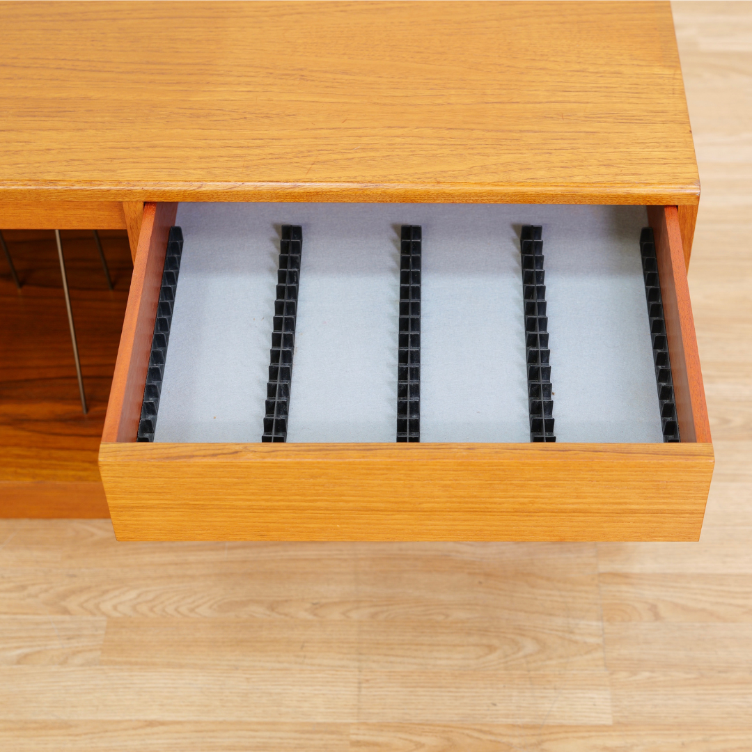 Mid Century Teak Vinyl Record Storage HIFI Media Unit by G Plan